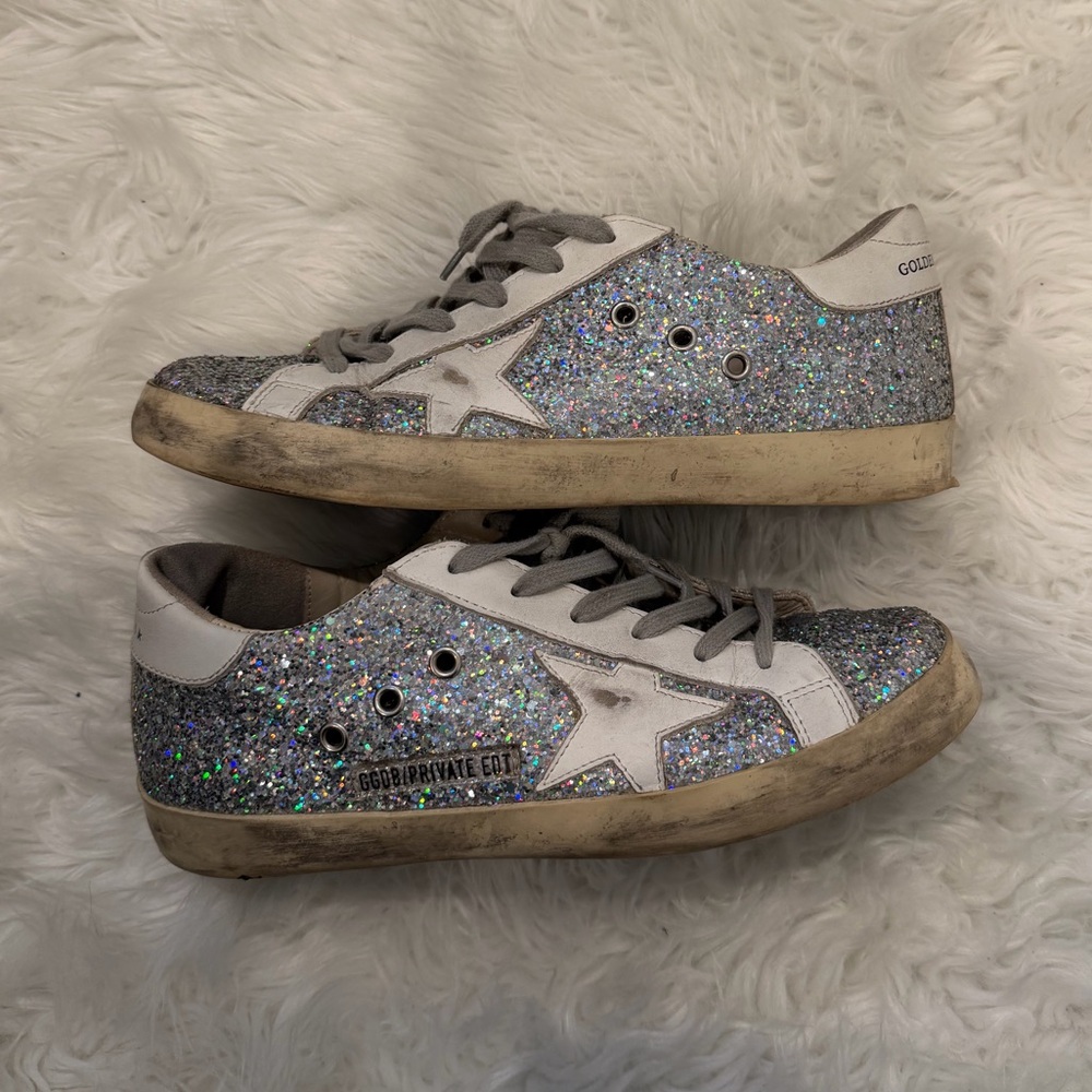 Golden Goose Glitter Low Top Sneakers